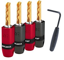 audioquest Banana SureGrip-300 BFA Gold 4-er Pack