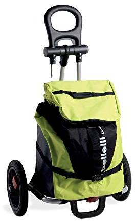B-Tourist - Carrito para Bicicletas - Carga útil 25 kg - con Bolsa Verde limón