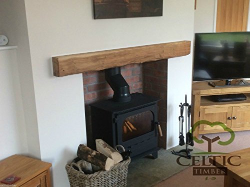 CT Oak Beam Fireplace Mantel/Mantelpiece - Size: 6 x 6 - Length: 3 foot, Planed & Sanded - Lightly Worked