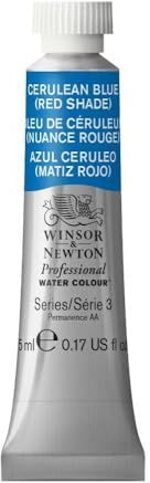 Winsor & Newton 0102140 Professional Aquarellfarbe, lebendige Wasserfarben in Künstlerqualität, hohe Farbbrillanz & Leuchtkraft, lichtecht, Archivqualität, 5ml Tube - Cölinblau (Rotton)