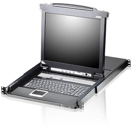 Aten CL5716M - 17 INCH TFT RACK CONSOLE + 16 port PS2/USB 1U AC WITH FINGERPRINT RECOGNITION