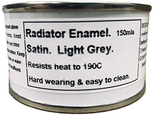 1 x 150ml Light Grey Heat Resistant Satin Radiator Paint