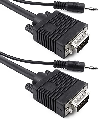 BeMatik - Super VGA-Kabel mit Audio-Buchse 3,5 mm männlich männlich 20 Meter
