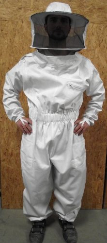 Förster-Fellnest Qualitäts Bekleidung für Imker: Overall, Imkeranzug, Imkeroverall mit Abnehmbarer Haube in der Größe XL (58/60)