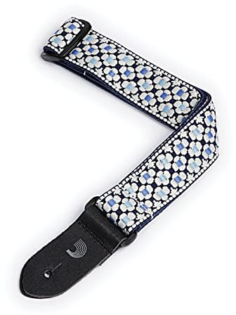 D'Addario Planet Waves Gurt für Ukulele gewebt Jaquard Flower 1 Design (Breite 38,1mm)