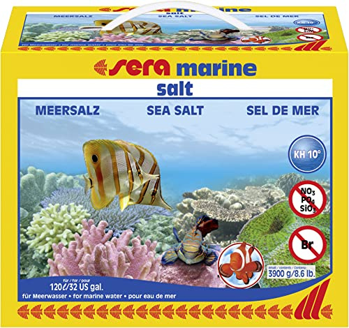 sera marin Salt 3.900 g | Meersalz für Aquarien & Meerwasserbecken | Mit Calcium, Magnesium & Spurenelementen | Natürliche GH- & KH-Werte | Nitrat-, Silikat- & Phosphatfrei