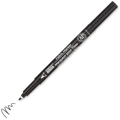 Uchida 522-C-1 Marvy Fine Point Fabric Marker, Black