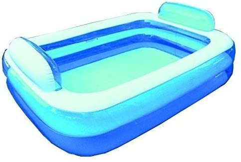BTX PISCINA RETTANGOLARE CON CUSCINI POGGIATESTA A 2 ANELLI 200 X 150 X 50 CM