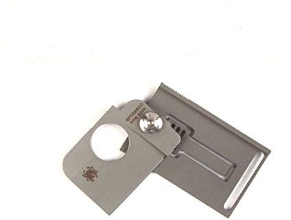 Spyderco Klappmesser, quadratisch, Titanium