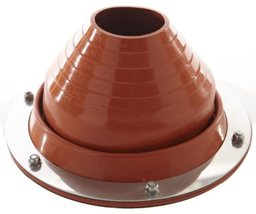 Bell Tent Boutique Large Stove Flue Flashing Kit 75 to 95mm Precut - 95mm to 160mm Optional Cut Lines - Safe Flue Exit for Tents, Yurts, and Outdoor Structures