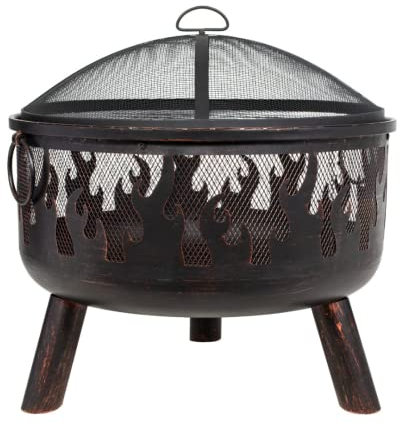 La Hacienda Wildfire Steel Firebowl with Grill