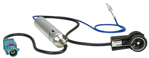tomzz Audio 1503-003 Fakra Antennenadapter mit Phantomeinspeisung kompatibel mit Audi Citroen FIAT Peugeot Seat Skoda Opel VW auf ISO