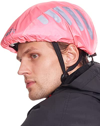 Fahrradhelm Regenschutz Universal | 100% Wasserdichter Helmbezug | Fahrrad Regenhaube Fahrradhelm für alle Helme | Helm Überzug, Helmüberzug | BTR