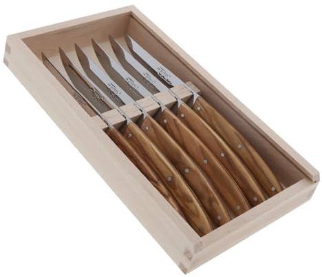 Le Thiers - Coffret 6 couteaux bois d olivier le thiers prestige