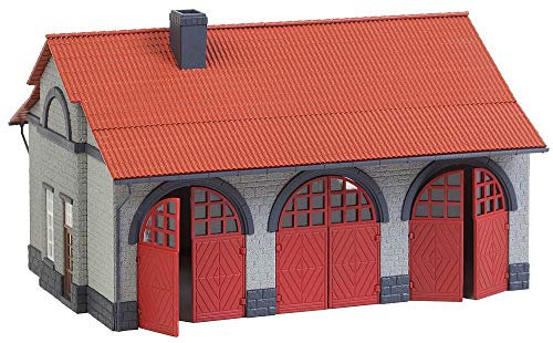 Faller FA 130162 Feuerwehrgerätehaus, 172 x 148 x 108 mm, Grau und Orange