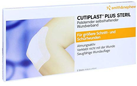 CUTIPLAST Plus steril 10x19,8 cm Verband 5 St