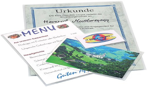 General Office Laminierfolien: 20 Kalt-Laminiertaschen für Dokumente in Format DIN A4 (Hochglanz Laminierfolien, Selbsthaftende, Papier)