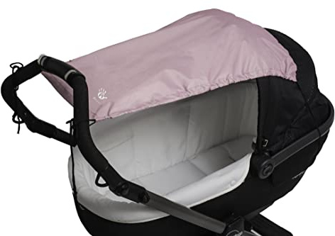 Altabebe (AL7010-06) Universal Sonnensegel mit UV Schutz 50+ für Kinderwagen Babywanne - reißfester Baby Sonnenschutz mit Beschichtung und Rollo-Funktion - Farbe: rose