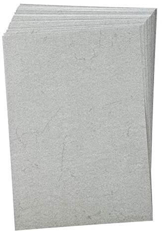 folia 950480 - Elefantenhaut, Urkundenpapier, 50 Blatt, 110 g/qm, DIN A4, hellgrau - elegantes Papier für Urkunden und Speisekarten