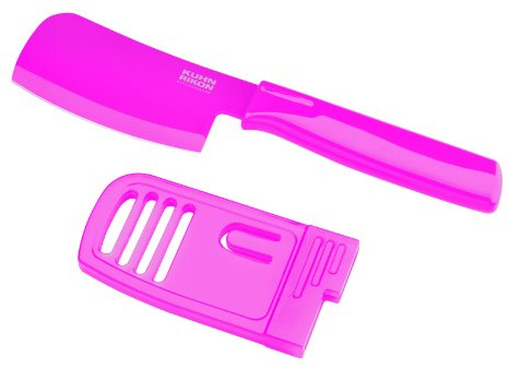 Kuhn Rikon 22777 Colori 1 Minihackbeil und Käsemesser, fuchsia