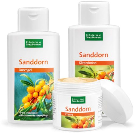 Sanct Bernhard Sanddorn Pflegeset | Creme, Körperlotion & Duschbad