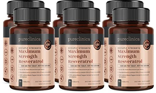 Resvératrol x 540 Comprimés (6 bouteilles de 90 comprimés - 18 Mois de Stock).