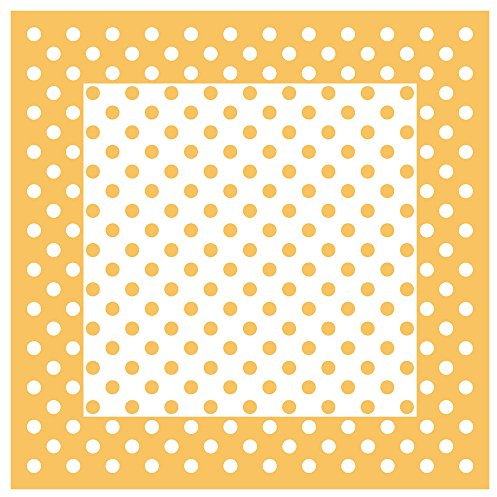 TigerTie Seiden Nickituch in orange weiss gepunktet - 50 x 50 cm - 100% Seide