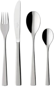 Villeroy und Boch Modern Line Tafelbesteck-Set für bis zu 6 Personen, 24-teilig, Edelstahl