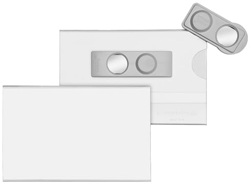 VELOFLEX - Namensschild VELOCARD 90 x 57 mm mit Magnet, 25er Packung | Transparent, aus Hart-PVC, Doppelmagnete für hohe Drehsicherheit, nicht für Herzschrittmacher geeignet