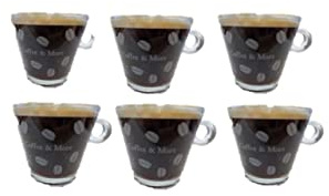 6 dickwandige Teegläser/Glühweingläser/Kaffeegläser Gläser mit Henkel 250ml