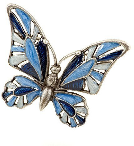 Damen-Brosche Schmetterling Blau Emaille Anstecknadel