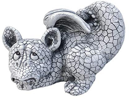 stoneandstyle Steinfigur Drache Serafino, Frost- und wetterfest, massiver Steinguss