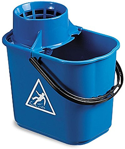 Colour Coded Blue Heavy Duty Mop Bucket with Wringer for General Low Risk Areas