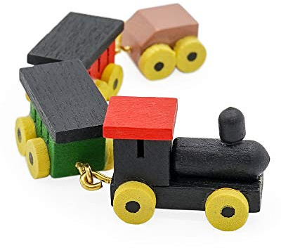 Odoria 1/12 Miniatura Annata Treno in Legno 1 Set Casa delle Bambole