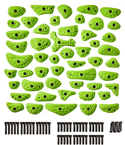 Escape Climbing Starter Pack | 51 Premium Plastic Rock Climbing Holds Designed for Beginners | Includes Jugs, Crimps, and Pinches in Multiple Sizes