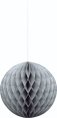 Unique Party 63224 - Boule Alvéolé en Papier de Soie Argenté (20 cm)