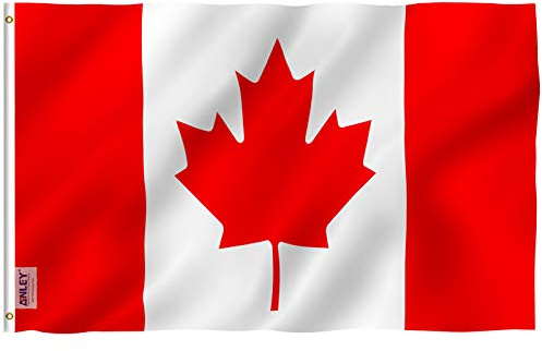 ANLEY Fly Breeze 3x5Pi Drapeau du Canada-Couleur Vive Résistant aux UV-Tête en Toile/Double Couture-Drapeau Canadien Polyester œillet en Laiton 3x5Pi