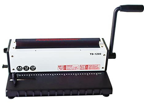 New All Steel Metal Spiral Coil 34Holes Punching Binding Machine Binder Puncher