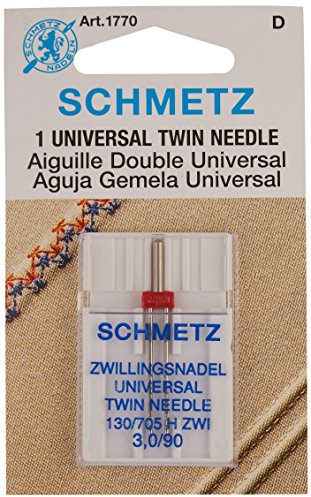 SCHMETZ Twin (130/705 H ZWI) Sewing Machine Needles - Carded - Size 3.0/90