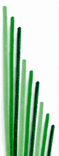 GLOREX Biegeplüsch Mix, Mehrere, Grün, 30 x 8 x 1 cm, (10 Stück)