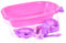 KandyToys Baby Doll Bath and Bottle 8 Piece Baby Toy Bath Time Accessories Set | Kids Toys