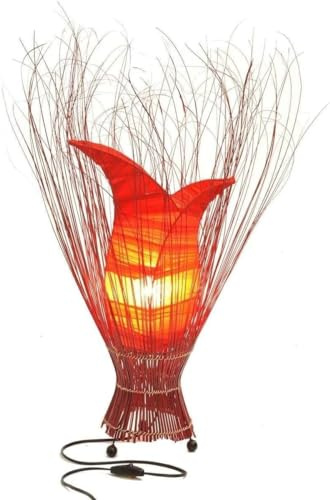 Simandra Deko-Leuchte Stimmungsleuchte Stehleuchte Tischleuchte Tischlampe Bali Asia TULPE klein 60 cm Color Orange