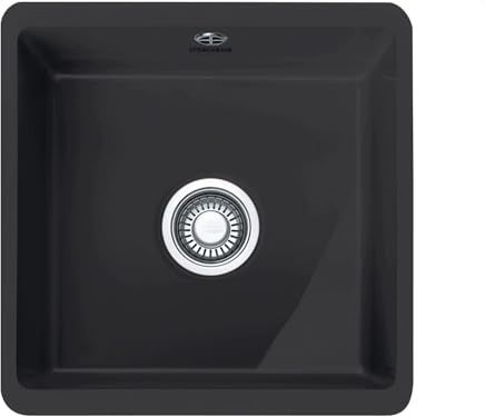 Franke Kubus KBK 110-40 Onyx - Fregadero de cerámica, color negro