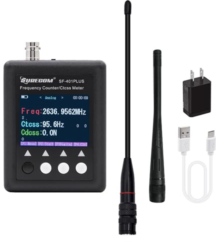 Gam3Gear Surecom SF401 Plus Tragbarer Frequenzzähler 27MHz-3000MHz mit CTCSS DCS Decoder – Präzises RF Messgerät für Funkgeräte & Walkie Talkie