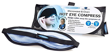 The Eye Doctor Heated Eye Mask – Hot Eye Compress for Dry Eye, Blepharitis and MGD. Featuring a Removable and Washable Cover. Suitable to Heat in Microwave and Oven
