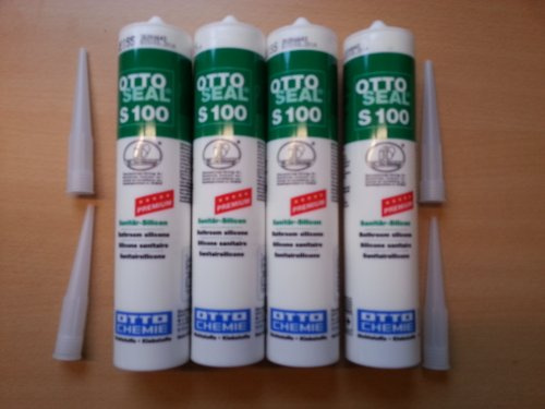 4 Stück Sanitär-Silikon TRANSPARENT C00 300 ml OTTO Chemie OTTOSEAL S 100 Silicon BAD
