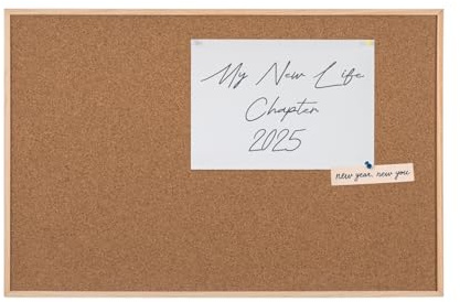 Bi-Office Pinnwand New Basic, Korktafel mit Natur Kiefernholz Rahmen, 385x285 mm