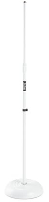 On-Stage MS7201W Round Base Microphone Stand, White