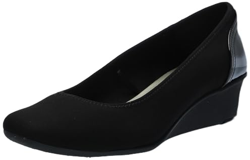 Anne Klein Zapatos de tacón de cuña Wisher para Mujer, Negro, 41 EU