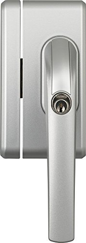 Abus Fo400N Al0125 Maniglia con Blocco, Serratura a Spinta con Cilindro per Finestre, Chiave Maestra, Livello di Sicurezza: 10, 37194, Argento